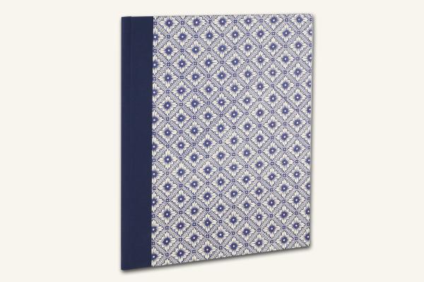 Fine folder blue pattern handwork germany